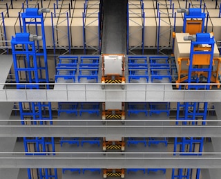 Pallet Shuttle funcionamiento comunicación entre niveles