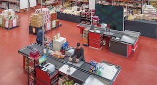 Some warehouses operate with a cash and carry model, with a store inside the building