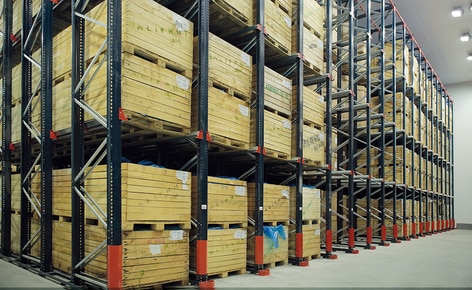 Los racks compactos de Mecalux han demostrado su resistencia frente a los terremotos en la planta que el productor de frutas y verduras congeladas Alifrut tiene en Quilicura (Santiago de Chile)