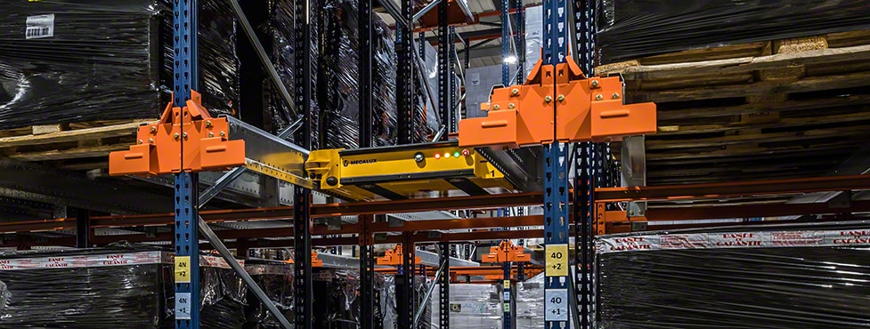 Sistema Pallet Shuttle en almacén de Vinaigrerie Générale en Francia