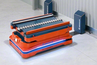 El software de gestión de flotas organiza la recarga de las baterías de los AMR