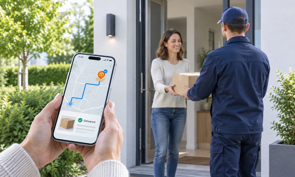 La app predice cuándo el cliente estará disponible para recibir la entrega