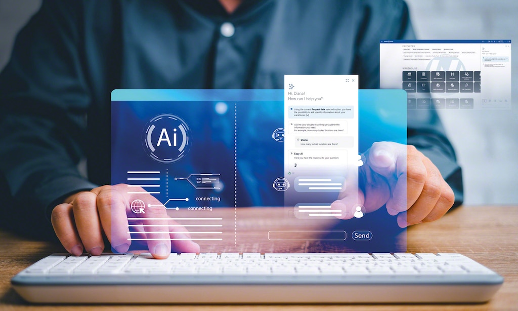 La IA generativa en Easy WMS responde a peticiones de forma conversacional