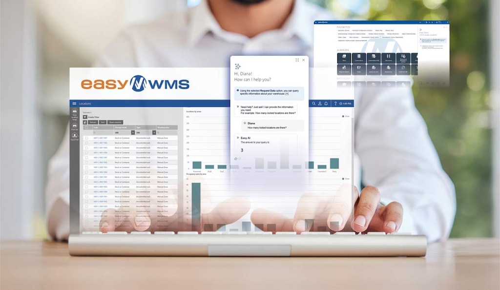 El sistema de gestión de almacenes Easy WMS utiliza IA generativa