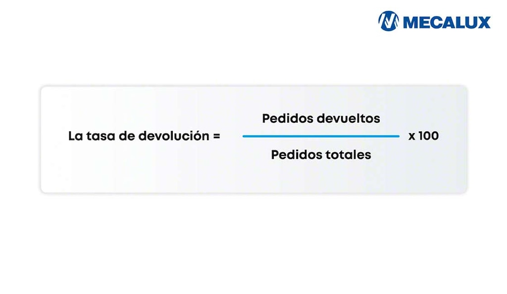 La tasa de devoluciones es un porcentaje que se calcula con una sencilla fórmula