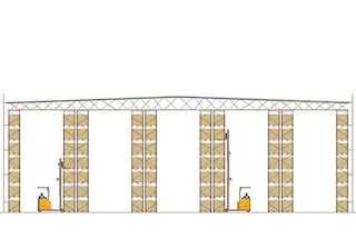 Almacenes autoportantes con racks selectivos