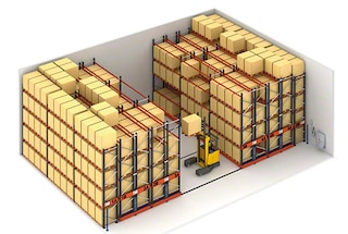 Racks selectivos sobre bases móviles