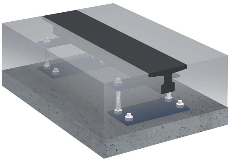 Carril de rodadura para racks móviles o Movirack 