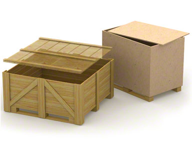 Los patines inferiores de los contenedores de madera pueden ser débiles y poco resistentes.