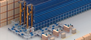 Almacén automático de cajas y racks selectivos de COVAP en Francia